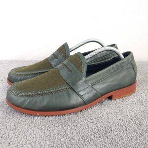 Cole Haan Monroe Penny Loafers Mens Size 10 Shoes Slip On Green Leather